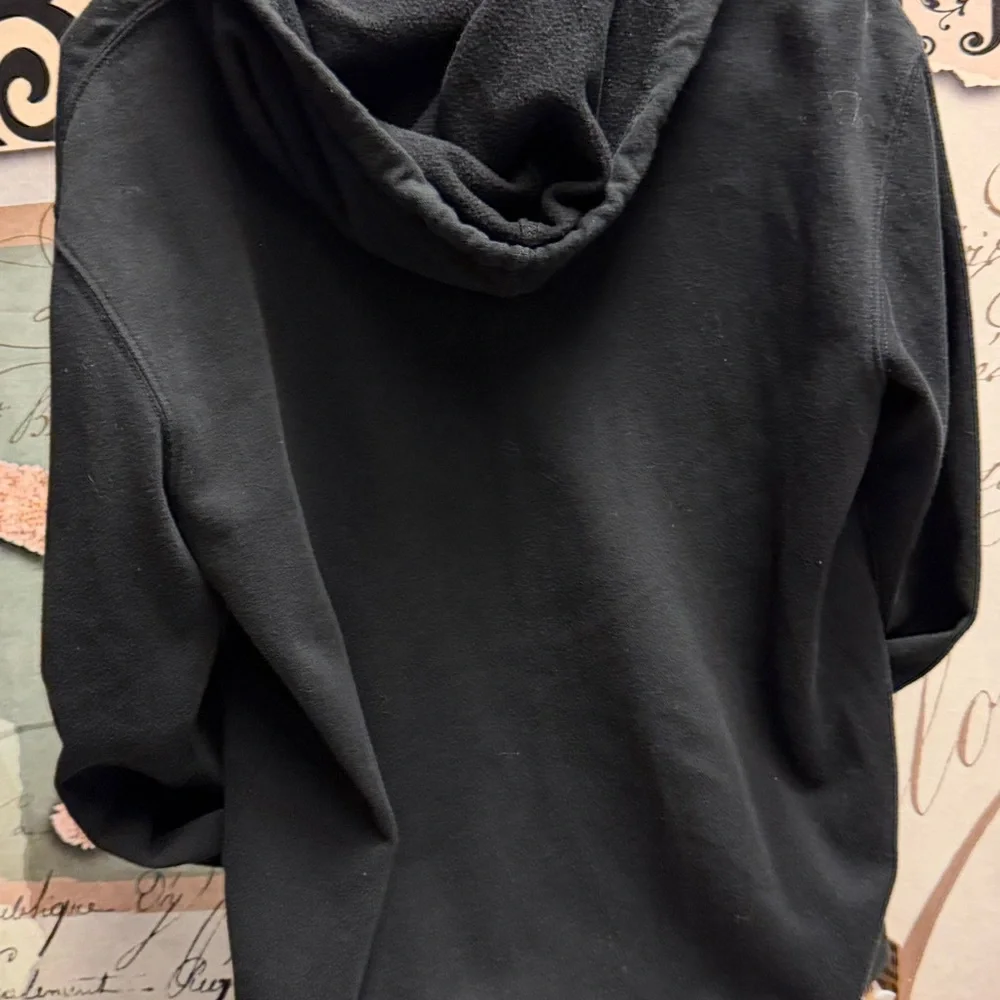 Vans Black Hoodie with Large Gray Logo. Unisex - Picture 4 of 4